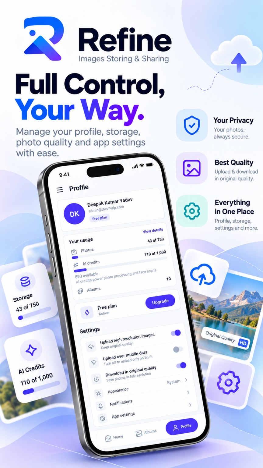 Refine app screen 4